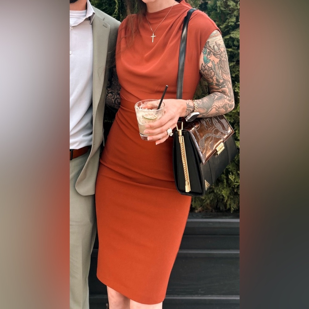 Reddish/maroon cocktail dress